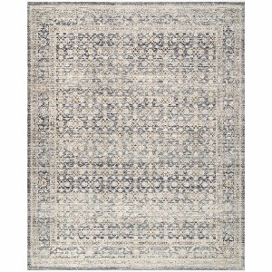 Hauteloom Margaret Damask Navy Washable Area Rug - 1 of 4