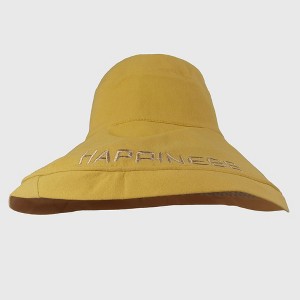 Anna-Kaci Women's "HAPPINESS" Embroidered Wide - Brim Bucket Hat - 1 of 4