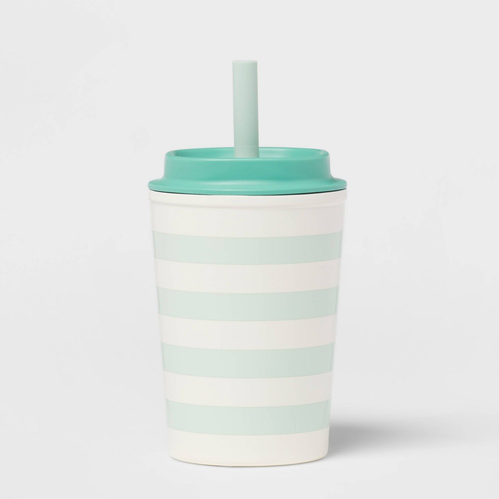 Photos - Glass Kids' 12oz Leak Proof Stainless Steel Portable Straw Tumbler Mint Green 