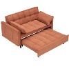 Sapphtopaz Pull Out Sofa Bed Velvet 3-in-1 Convertible Sleeper Sofa with Pillows and Pocket Small Loveseat Couches for Living Room,Bedroom - 3 of 4
