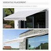 Resenkos Patio Awning, Outdoor Sun Shade Shelter Cover Awnings,10' x 8' Retractable Sun Shade Patio/Window Awning - Polyester Fabric - Beige - 2 of 4