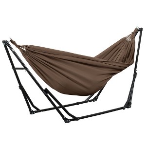 Ainfox 2 in 1 Portable Hammock Bed and Swinging Chair with Collapsible Steel Stand  With Carrying Bag - 1 of 4
