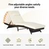 TiramisuBest 2-Piece Outdoor Rattan Chaise Lounge Set with Adjustable Backrest,Table & Cushion for Patio/Pool/Beach/Backyard/Garden(Light Gray) - 4 of 4