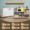 8-Drawer Fabric Dresser with Charging Station and LED Lights, TV Stand for 55-Inch - 3 of 4