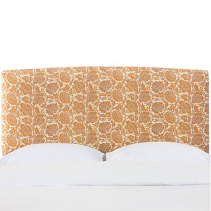 King Upholstered Headboard in Japanais Orange - Cloth & Co.