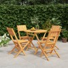 vidaXL Patio Dining Set Table and Chair Furniture 5 Piece Solid Wood Teak - 2 of 4