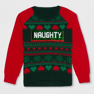 naughty nice sequin sweater walmart