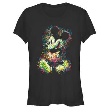 Junior's Women Mickey & Friends Retro Mickey Scribbles T-Shirt