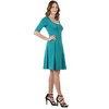 24seven Comfort Apparel A Line Knee Length Dress Elbow Length Sleeves - 2 of 4