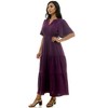 Harlow & Rose Womens Tiered Maxi Dress with Bell Sleeves - 2 of 3