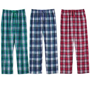 Collections Etc 3-Pack Ladies Cozy Flannel Pajama Pants - 1 of 4