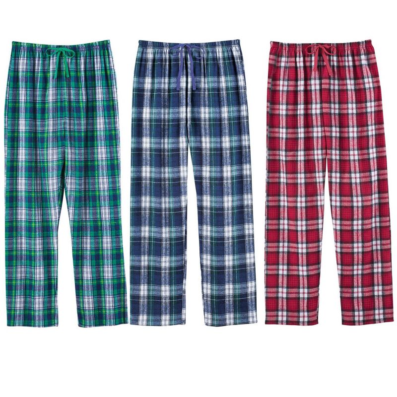 Collections Etc 3-Pack Ladies Cozy Flannel Pajama Pants, 1 of 5