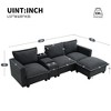 NicBex Modular L Shape Sectional Sofa Chenille Sleeper Couch Set with Console and Cup Holder for Living Room - 2 of 4