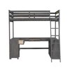 YOOCOZZ Twin Size Loft Bed with U-shaped Desk, Drawers and Storage Shelves - 4 of 4
