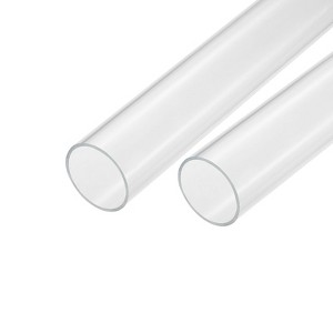 Unique Bargains Lamp Lantern Water Cooling System Acrylic Round Pipes Clear 2 Pcs 14" - 1 of 4