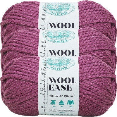 3 Pack) Lion Brand Wool-ease Thick & Quick Yarn - Black : Target