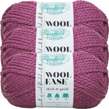 Lion Brand Wool-Ease Thick & Quick Yarn-Arctic Ice, Multipack Of 3 
