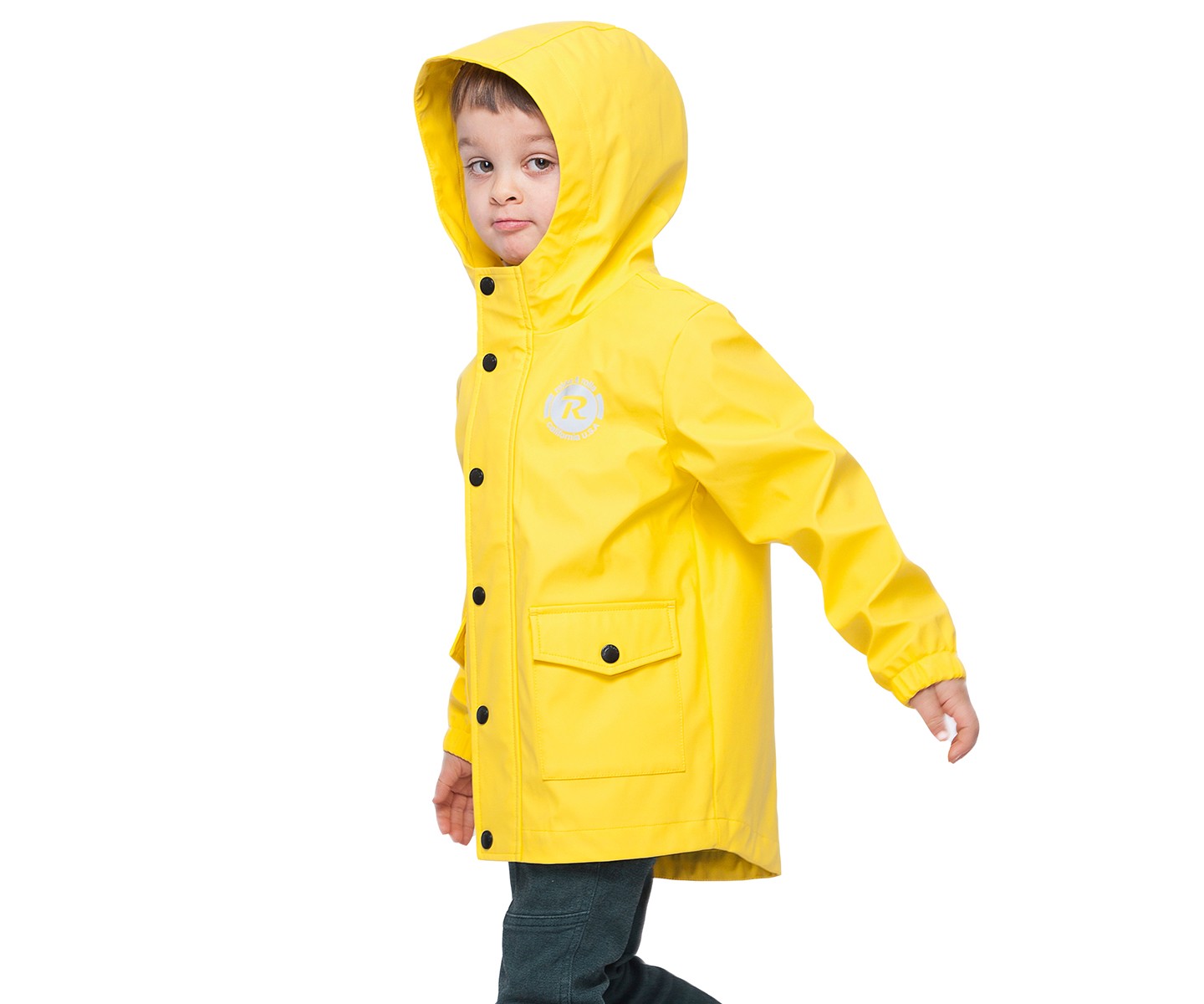 Куртки Rokka&Rolla Waterproof Rain Coats Rubberized Jackets-Lemon Chrome для мальчиков — фото 5