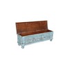 Taran Designs,Eve Carved Solid Wood Storage Ottoman - 3 of 4