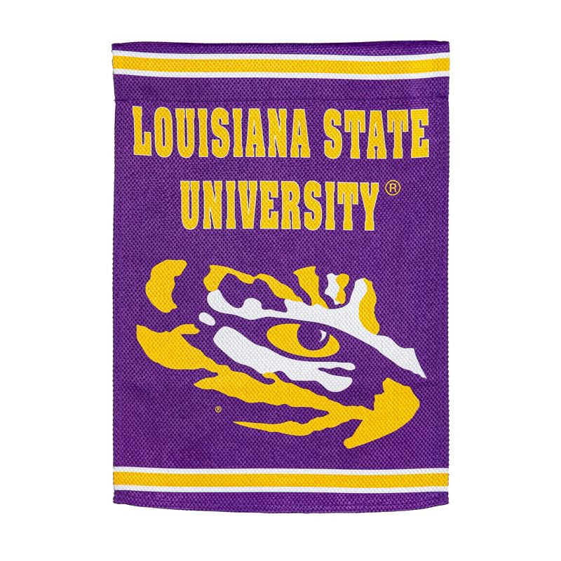 Embossed Suede Flag, House Size, Louisiana State University, 1 of 4