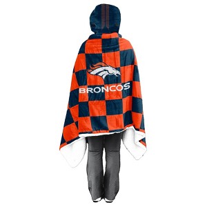 NFL Denver Broncos Youth Bloncho Faux Shearling Wearable Blanket - 1 of 2