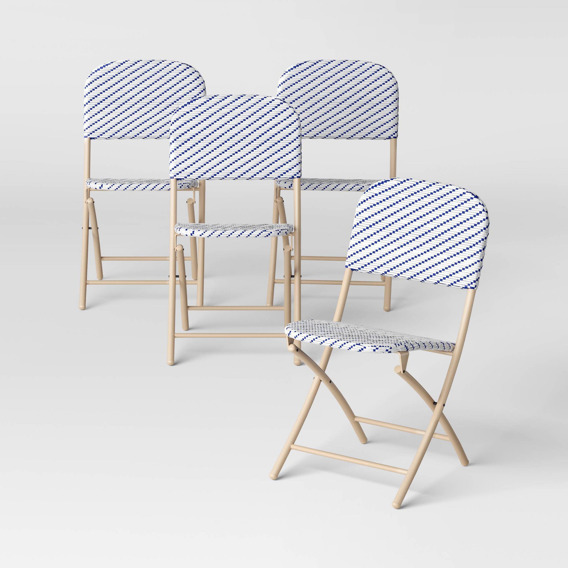 French Cafe Outdoor Patio Dining Folding Chairs Beige - Threshold™
