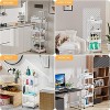 MaseiKar Rolling Utility Cart with Drawer, Utility Cart Made of Multifunctional Storage Organizer Tool for Kitchen, Bathroom, Living Room, Office - 4 of 4