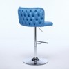 CLIHOME Set of 2 Swivel Barstools Adjustable Seat Height With Chrome Base, Modern PU Upholstered Bar Stools - 3 of 4