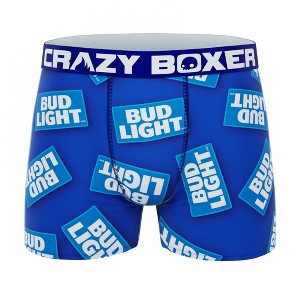 Mens Crazy Boxer Bud Light Repeating Logo Boxer Briefs - 1 of 4