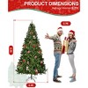 SUGIFT 6.4ft Artificial Christmas Tree with 864 Branch Tips, Metal Stand, Easy Assembly, and Full Lifelike Evergreen Design - 3 of 4