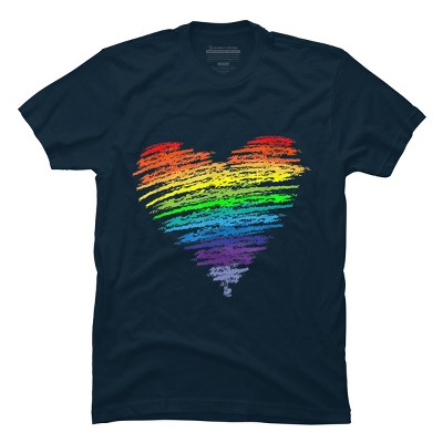 Adult Design By Humans Love Wins Rainbow Blended Heart Pride By KangThien T-Shirt