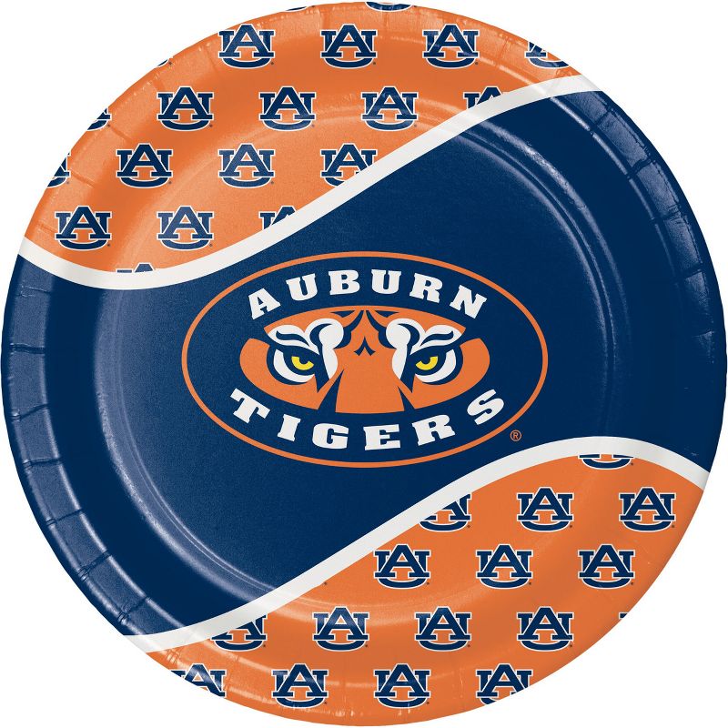 24ct Auburn Tigers Paper Plates Navy - NCAA, 1 of 4
