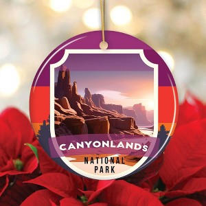 Canyonlands National Park Retro Style Ornament, Utah Tourist Attraction and Gift| OrnamentallyYou - 1 of 4