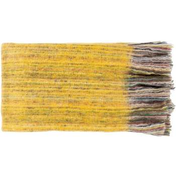 Mark & Day Lofer 50"W x 60"L Modern Bright Yellow Throw Blankets