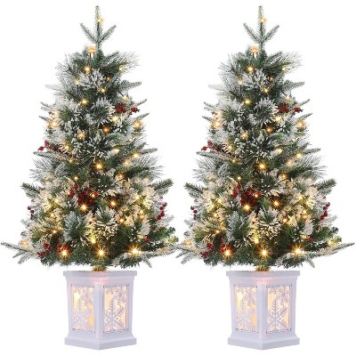 Christmas Tree with 78 Multi-Color  Lights, 3 Ft Pre-Lit Artificial Christmas Decoration