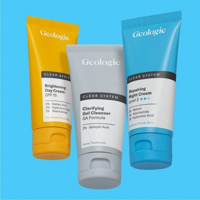 Geologie Clear System Month 2 / Level 2 Acne Treatment &#38; Skincare Set - 3pc