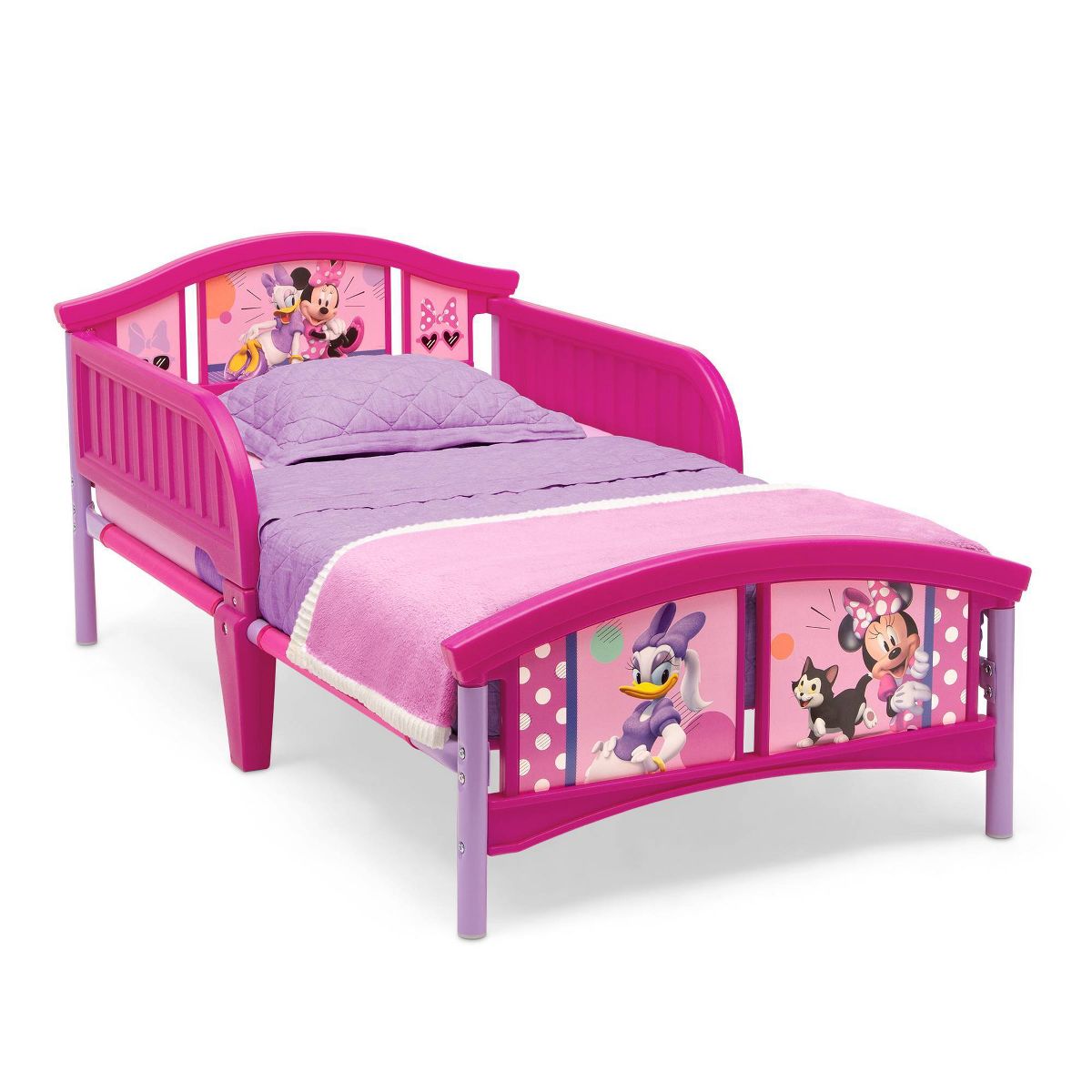 Delta Children Plastic Toddler Bed - Minnie Mouse: Standard Crib/Toddler, Unupholstered