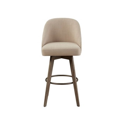 NicBex Bar Stools for Kitchen Island,Counter Bar Stools with Wood Footrest,Bar Chairs for Dining Rooms,Kitchens Islands,Gray/Beige