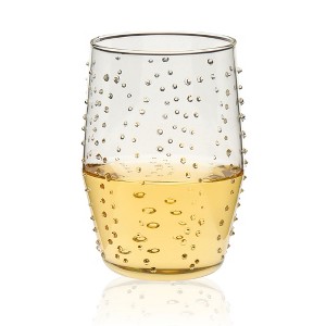 Libbey Prologue Nymph Handmade Dot Tumbler Glasses, Clear, Set of 8 - 1 of 3