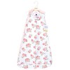 Hudson Baby Infant Girls Interlock Cotton Sleeveless Sleeping Bag, Soft Pink Roses - 2 of 4