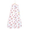 Hudson Baby Infant Girl Interlock Cotton Sleeveless Sleeping Bag, Soft Pink Roses - image 2 of 4