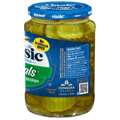 Vlasic Ovals Hamburger Dill Pickle Chips - 24oz