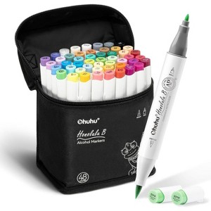 Ohuhu Alcohol Markers Brush Tip -Double Tipped Art Marker Set for