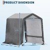 GustoWave 6x6FT Outdoor Portable Storage Shed with Roll-Up Door for Motorcycle, Garden and Tools - 3 of 4