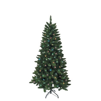 Kurt Adler 4.5' Pre-Lit Multi-Color Green Pine Tree