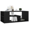 vidaXL Coffee Table Black 39.4 in.x19.7 in.x15.7 in. Engineered Wood - 3 of 4
