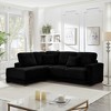 93'' Corduroy Reversible L-Shaped Sectional Sofas with Convertible Chaise Lounge - 2 of 4