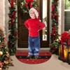 Christmas Welcome Doormat Xmas Door Mat Half Round Door Mat Non-Slip Doormat Entrance Mat Absorbent Doormats Durable Door Mats,Red/1'5"x2'5" - 3 of 4