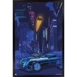 Trends International DC Comics - Batman - Skyline Bat Signal Framed Wall Poster Prints - 1 of 4