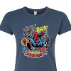 Women's - Marvel - Spider-man Stickers Style Fitted Graphic T-Shirt - 2 of 3